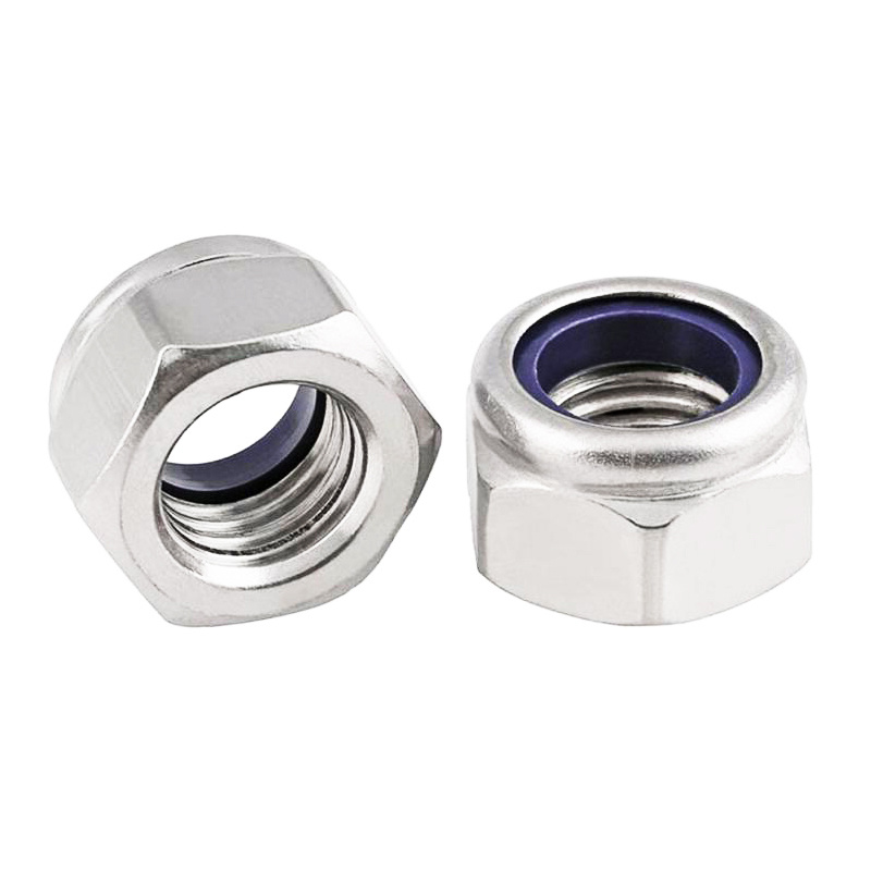 High Strength Grade 4 8 10 12 Steel Galvanized Blue White Zinc Plated DIN982 DIN985 Nylon Lock Nuts Nylock Nuts